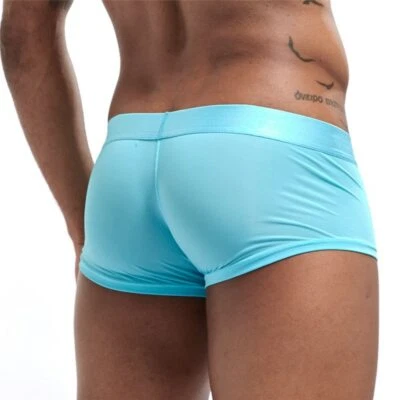 Boxer sexy uomo intimo seta ghiaccio trasparente uomo traspirante slip boxer - Immagine 1 di 4