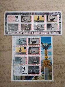 Estampilla de arte callejero de Banksy guerra de Ucrania Rusia b - Imagen 1 de 1