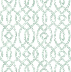 A-Street Prints by Brewster 2793-24726 Ethereal Sea Green Trellis Wallpaper - Picture 1 of 3