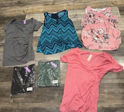 Maternity Shirts Bundle Of 6 Women’s Size Medium Multi Brand Multi Color  - Image 1 of 4