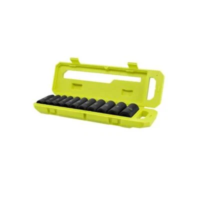 RYOBI Impact Socket Set 1 2in SAE Deep Well 11 Piece Drive Tool Case Heavy Duty - Image 1 of 4