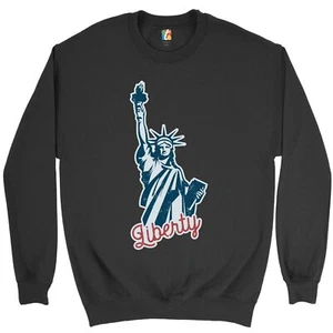 Statue of Liberty Sweatshirt Freedom Independence 4th of July NYC USA Crewneck - Picture 1 of 36