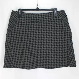 Falda tejida Title Nine Passport Ponte para mujer talla L negra gris bolsillos pata de gallo - Imagen 1 de 3
