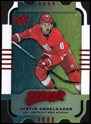 2015-16 Upper Deck MVP Colors Contours 54 Justin Abdelkader L3T Level 3 Teal 1:8 - Image 1 of 2