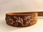 Abercrombie & Fitch Women’s Leather Suede Sequin/Beaded/Embroidered Belt Small