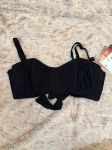 Coco Rave Bra Sized Swimwear Bikini Top Black 30/32D XS/S - Picture 1 of 7