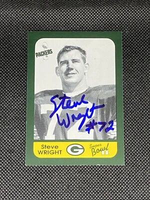 Steve Wright Green Bay Packers SB II 1991 Champion Cards Signed Auto #2 ~ COA - Image 1 of 3