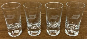 4 x HADELAND NORWAY ROYAL VIKING CRUISE LINE SHOT GLASSES CRYSTAL RARE VINTAGE - Picture 1 of 3