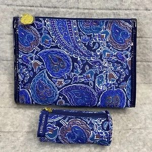 Estee Lauder Kosmetiktaschen blau Paisley Make-up 2 Stück - Bild 1 von 10