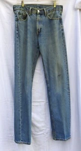 Faded, Pre-owned Levi's 505 Straight Leg Jeans - Men's 32 x 34, Small "e" - Picture 1 of 8
