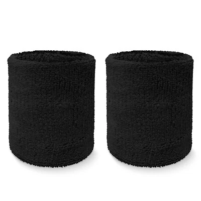 COUVER Premium Quality 4" or 2.5" Tall Wrist Sweatband (1Pair) - Image 1 of 4