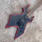 B. C Rich special-shaped Electric guitar,black body red rim open pickup,rosewood