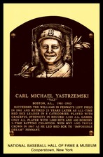 1993 Cooperstown Hall of Fame HOF Postcard Carl Yastrzemski Red Sox Mint