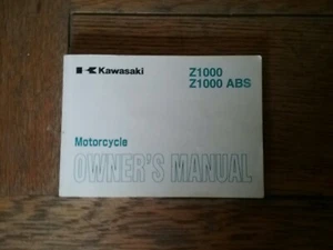 KAWASAKI ZR1000 B/C OWNERS MANUAL/HANDBOOK/BOOKLET - Picture 1 of 2