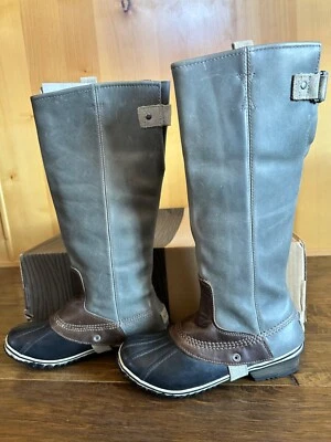 NUEVO SOREL SLIMPACK TALL 8.5 Equitación Pizarra Gris Impermeable RARO NUEVO Foto 1 de 4