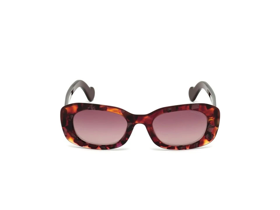 Moncler ML 0123 55T Purple Tortoise Women Oval Plastic Sunglasses 52-21-140 - Image 1 of 1