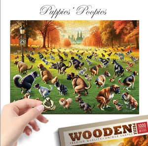 WOODEN CITY Holzpuzzle Puzzle Puppies Poopies 1010 Teile Geschenkidee - Bild 1 von 7