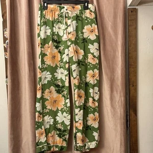 Gillian & O’Malley Women’s Pajama Lounge Bottoms Pants Green Pink XS - Picture 1 of 5