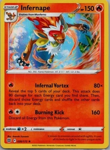 Infernape Holo Rare SWSH09: Brilliant Stars 026/172 NM - Picture 1 of 2