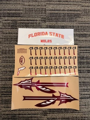 Juego de calcomanías flexibles cromadas para casco de fútbol americano Florida State Seminoles (defecto en la lanza) Foto 1 de 4
