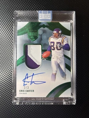 2024 Panini Eminence NFL Cris Carter Patch Autographs Auto SSP /3 Vikings HOF - Image 1 of 2