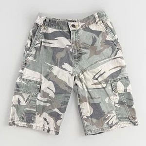 Wrangler GAMER Cargo Shorts/ Boys Size 16 Reg WGreen Camo  Stretch - Picture 1 of 21