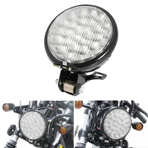 Nuevo Retro 5" Faro Moto Ámbar Lámpara Delantera Para Touring Chopper Personalizado - Imagen 1 de 17