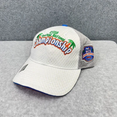 NWOT Florida Gators 2008 National Championship Hat White Gray BCS Patch Y2K NICE - Image 1 of 4