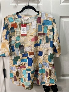 NWT Women’s Spice Lounge Wear T Shirt Multi Color Size Large - Picture 1 of 8