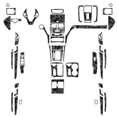 Kits de fibra de carbono forjada 60 peças acabamento interno completo para Benz Classe C W204 2007-13 - Imagem 1 de 4