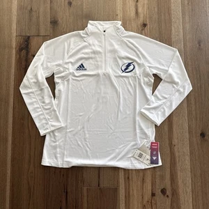 NEW NWT Tampa Bay Lightning LOGO Women’s XL NHL Official 1/4 Zip Pullover ADIDAS - Picture 1 of 9