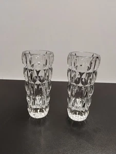 2 Vintage Fostoria Grace Bleikristallglas Knospenvasen 5" - Bild 1 von 3