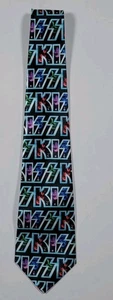 Corbatas con estampado de corbata KISS sin marca de aproximadamente 4 pies de largo - Imagen 1 de 3