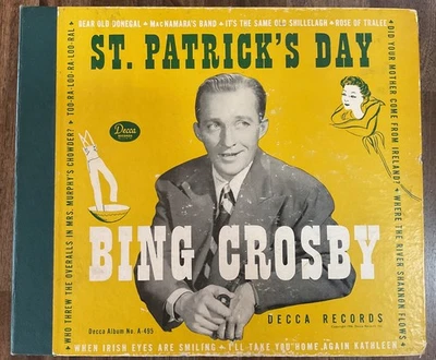 Bing Crosby ST. PATRICK'S DAY SONGS Decca Records A-495. Complete set w/pamphlet - Image 1 of 4