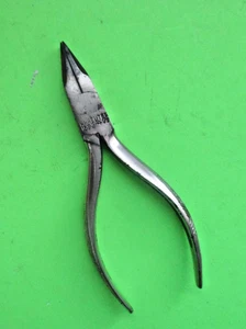 vintage Kraeuter  #1593-4-1/2" chrome flat nose side cutter pliers - Picture 1 of 13
