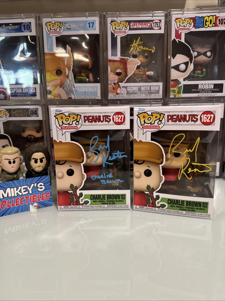Charlie Brown Brad Kesten autografado Funko Pop Peanuts desenho animado de animação - Imagem 1 de 4