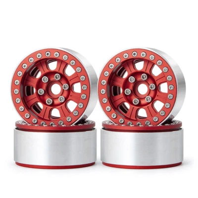 4X 1.9" Beadlock Metall Räder Felgen für RC Crawler 90046 CC01 SCX10 D90 TRX4 - Bild 1 von 4