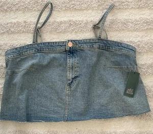 Wild Fable Mini Skirt with Cute Straps Size Medium - Blue Denim - Picture 1 of 2
