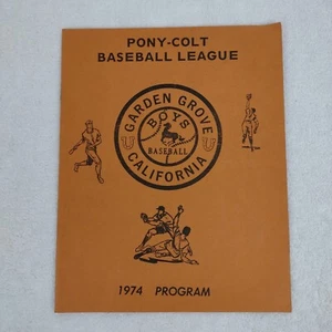 1974 Garden Grove Baseball League Pony-Colt Program California Boys UB - Bild 1 von 8