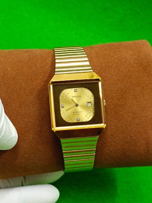 vintage RADO DIASTAR watch Automatic Date Indicator 565.0111.3 Diamond Accent - Image 1 of 4