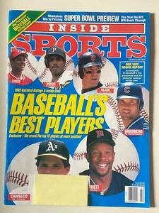 INSIDE SPORTS MAGAZINE FEBRUAR 1992 BASEBALL’S BEST PLAYERS BOND CANSECO COVER - Bild 1 von 2
