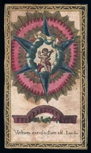 heilige Radierung 1700 JESUSKIND bemalt handarbeit - Bild 1 von 1