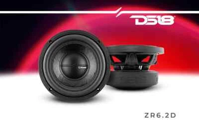 DS18 ZR6.2D Elite-Z 6" 600 vatios doble 2 ohmios bobina de voz subwoofer coche subwoofer Foto 1 de 4
