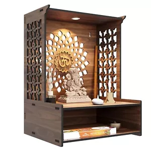 Templo para el hogar, Mandir para el hogar para Pooja Mandir para el hogar Hermosa madera - Imagen 1 de 5