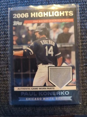 2007 Topps Baseball Series 2 Highlights Paul Konerko Game Used Pants Card HR-PK - Image 1 of 2