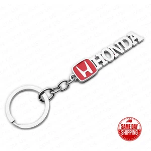 For Honda Letter 3D Logo Sport Alloy Car Home Key Keychain Ring Decoration Gift - Picture 1 of 4