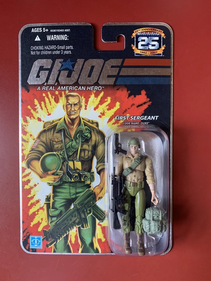 Gi Joe Duke First Sergeant 25th Anniversary Figure Foil Card 2007 Hasbro