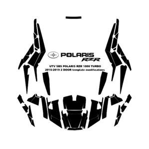 UTV POLARIS RZR 1000 TURBO 2014-2019 2 DOOR template Vector Format Ai Cdr U05 - Picture 1 of 4