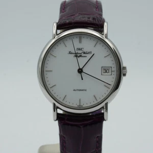 IWC Fino Automatic Men's Watch 34MM 3513 Vintage Steel Top Condition Papiere - Picture 1 of 11