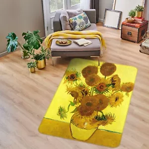 3D Sunflower Vase 893 Non Slip Rug Mat Room Mat Elegant Photo Carpet Coco - Picture 1 of 4